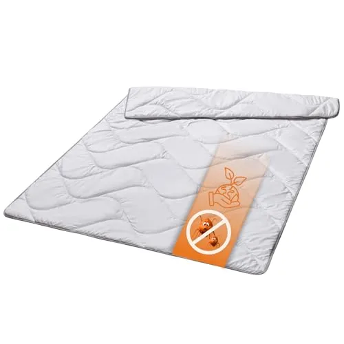 sleepling Bettdecke Silverplus 155x220 cm, Steppbett Anti Bakterien, Decke Made in EU, Ökotex 100, Waschbar 60 Grad, Steppdecke 100% feine Mikrofaser