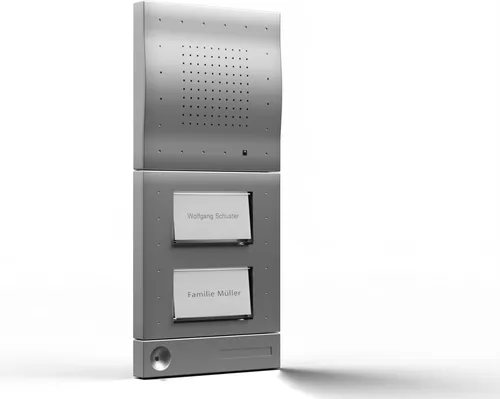 DoorLine Classic Farbe: Silber I Weiterentwicklung der Türstation T01/02 l macht TK-Anlage / FRITZ!Box / Router zur Tür-Sprechanlage I erweiterbar