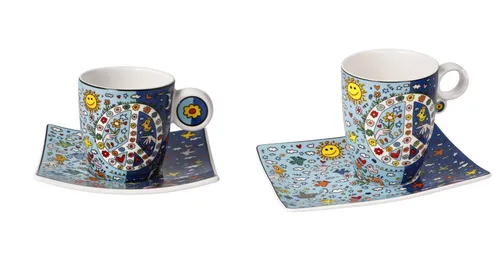 Goebel Pop Art James Rizzi Espressotasse & Künstlerbecher GIVE PEACE A CHANCE