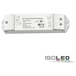 Sys-Pro Funk Push 1-10V TRIAC-Dimmer 300VA - Smart Home Dimmer für einfarbige LED-Lampen, mit wählbarem Phasenanschnitt/-abschnitt und stufenlosem Dimmen von 0-100%. Ideal für individuelle Lichtsteuerung in jedem Raum.
