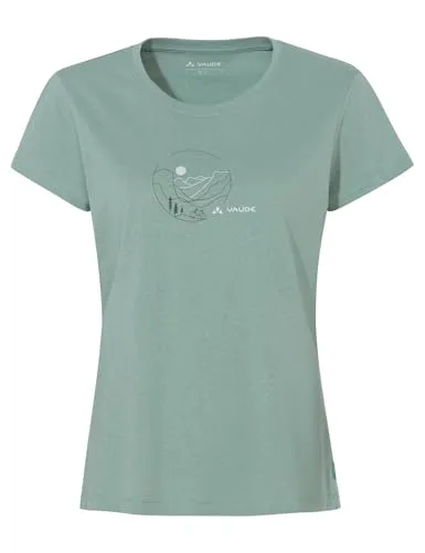 Vaude Damen Cyclist V T-Shirt (Größe S, grün) - Funktionelles T-Shirt aus Bio-Baumwolle, ideal für Radfahrerinnen und umweltbewusste Sportlerinnen.
