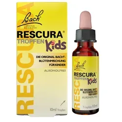 Nelsons GmbH BACHBLÜTEN Original Rescura Kids Tropfen alkoholfrei 10 ml - Arzneimittel zur Unterstützung in emotionalen Herausforderungen bei Kindern. Die alkoholfreie, vegane Rezeptur in kindersicherer Pipettenflasche ermöglicht eine einfache Anwendung.