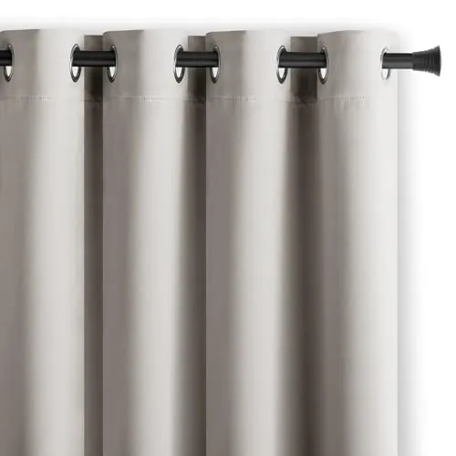 AmeliaHome Blackout Vorhang 140x270 cm Hellbeige - Blickdichter Ösenschal für perfekte Verdunkelung, ideal für jeden Raum. Einfach anzubringen, waschbar und in modischen Farben erhältlich.