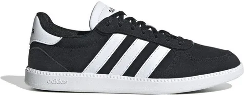 adidas Damen Breaknet Sleek Sneaker - Stylish in Core Black - Damen-Sneaker mit regulärer Passform, aus Leder und Synthetik, ideal für Alltag und Freizeit, mit atmungsaktivem perforiertem Vorfußbereich.