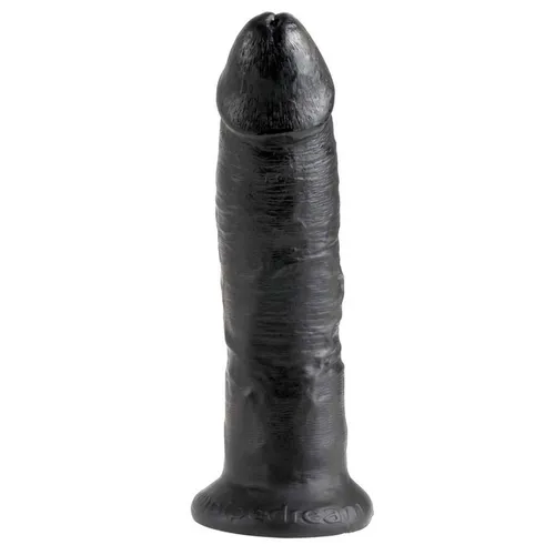 Pipedream King Cock Black 24 cm - Dildo aus hautähnlichem Material, realistische Form für ein authentisches Gefühl, mit starkem Saugfuß und kompatibel mit Harness. Hergestellt in den USA, phthalatfrei und hypoallergen.