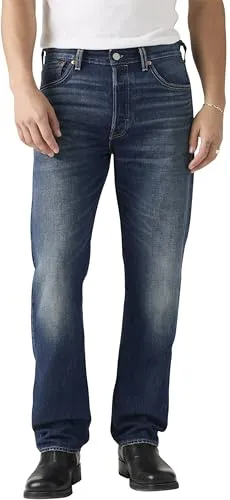 Levi's® Straight-Jeans 501 mit Markenlabel - Klassische Denim-Jeans in blau, atmungsaktiv und pflegeleicht, ideal für lässige Outfits. Perfekte Passform in Größe 30.