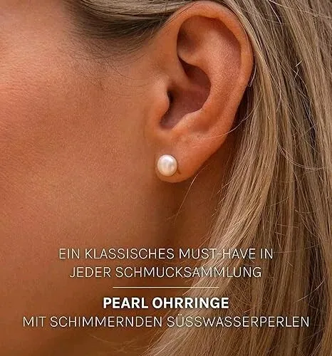 PURELEI® Pearl Ohrringe – Damenohrringe aus langlebigem Edelstahl, gelbgold