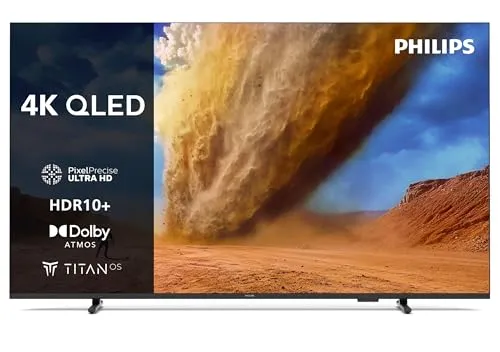 Philips 75 Zoll PUS7800 QLED 4K (2025) - Fernseher mit QLED-Technik für lebendige Farben und HDR-Unterstützung für beeindruckenden Kontrast. Genieße Filme und Serien in atemberaubender 4K-Qualität und greif auf alle beliebten Streamingdienste zu.