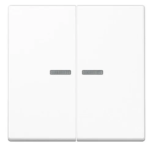 Jung A10921STRFWW KNX RF Taster 2-fach - Lichtschalter für Jalousien und Raumtemperaturregelung, vielseitig einsetzbar mit Duroplast-Gehäuse in alpinweiß für moderne Smart Home Lösungen.