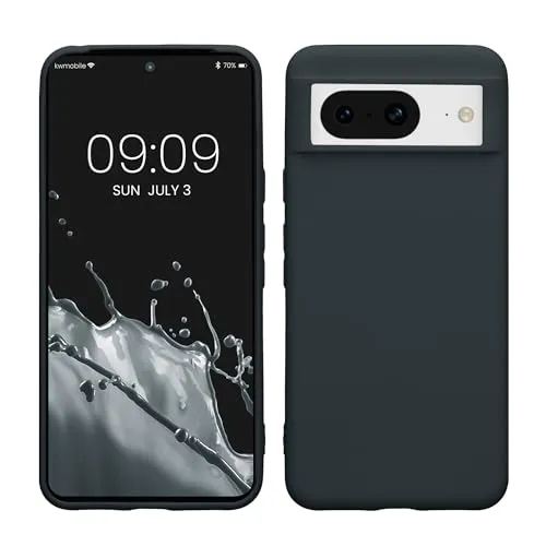 kwmobile Hülle für Google Pixel 8 TPU Case - Handyhülle unterstützt kabelloses Laden, Flexible Schutzhülle, gummiertes Cover in Heidelbeerblau