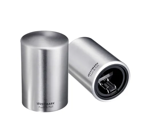 Westmark Kapselheber Flaschenöffner aus Edelstahl - Sonstige, robuster Flaschenöffner für einfaches Öffnen von Kronkorken mit Push & Pull Mechanismus, ideal für Partys und gemütliche Abende.