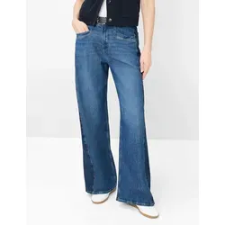 Brax Damen Five-Pocket-Hose Style MORGAN MIXED INDIAN OCEAN, Denim Blau, Gr. 48 - Stylische Five-Pocket-Hose im Wide Leg Schnitt, ideal für einen lässigen Look. Bequem und vielseitig kombinierbar für jeden Anlass.