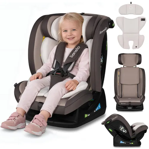 LIONELO AART I-SIZE Autositz für Kleinkinder - Kindersitz mit verstellbarer Kopfstütze und Rückenlehne, bietet Sicherheit und Komfort für Kinder von 40-150 cm, entspricht dem R129 i-Size Standard.