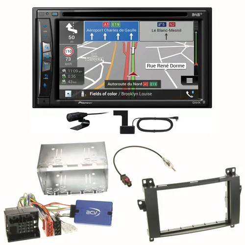 Pioneer AVIC-Z730DAB Navigation Bluetooth USB Einbauset für Mercedes Vito W447 - Multifunktionales Einbauset für Mercedes Vito W447 mit Bluetooth und 6,2" Touchscreen. Genießen Sie 3D-Kartenansicht, integriertes Radio und USB-Anschluss für optimale Konnektivität.