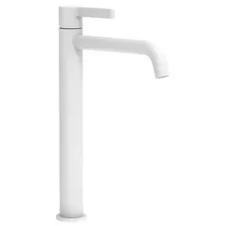 ICONIC Waschtischarmatur Hoch, Weiß matt – Elegantes Design - Hochwertige Waschtischarmatur in Weiß matt, ideal für moderne Badezimmer. Aus robustem Messing gefertigt und mit zeitlosem Design überzeugt sie durch Langlebigkeit und Stil. Lieferung ohne Ablaufgarnitur.