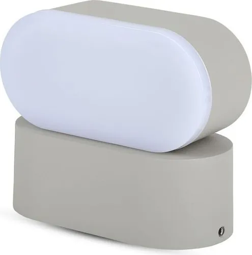 V-TAC 6W LED Wandleuchte grau drehbar 3000K - LED Wandleuchte für Innen- und Außenbereich, energieeffizient mit 6W und warmweißer Lichtfarbe 3000K, ideal für gemütliche Atmosphäre in modernen Räumen.