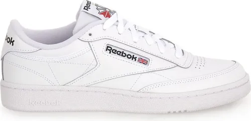 Reebok Herren Club C 85 Sneaker, Ftwwht Ftwwht Cblack, 41 EU - Herren-Sneaker mit strapazierfähigem Glattleder-Obermaterial, dämpfender Schaumstoff-Zwischensohle und robuster Gummi-Außensohle für optimale Traktion.