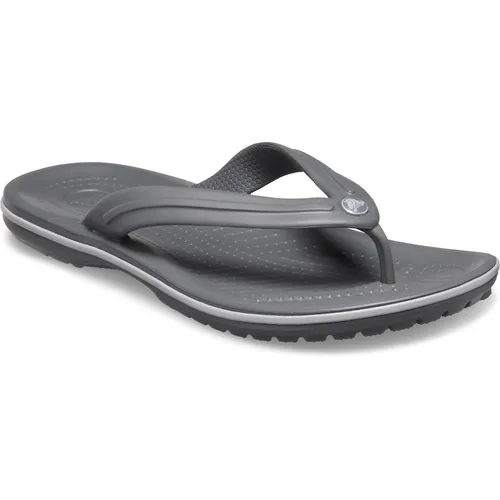 Crocs Crocband Flip Zehentrenner in Kaki, Größe 43/44 - Bequeme Sandalen für Herren, ideal für Freizeit und Urlaub. Der Crocband Flip bietet hohen Tragekomfort und stylisches Design.