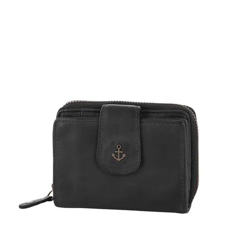 Harbour 2Nd Anchor Love Isidora #B3.1543 ash - Exklusives Portemonnaie aus nachhaltigem Rindsleder, handgefertigt in Hamburg. Mit zweigeteiltem Design für Karten und Münzen sowie einem praktischen Reißverschlussfach.