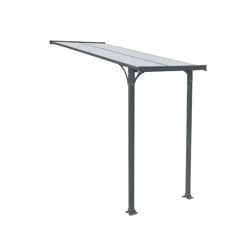 HOME DELUXE Vordach CUBIS - Aluminium Überdachung für den Eingangsbereich - Vordächer aus robustem Aluminium, inklusive Regenrinne und Doppelstegplatten für optimalen Wetterschutz und stilvolle Eingänge.