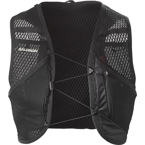 Trinkrucksack SALOMON ACT SKIN 8 NO FLASKS - Trinksystem für Trail-Marathon, atmungsaktiv und bequem mit verbesserter Passform und leicht zugänglichen Brusttaschen für Deine Flasks (nicht enthalten). Ideal für Sportler!