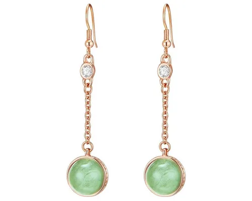 Lulu & Jane Paar Ohrhänger in Roségold mit Swarovski® Kristallen - Ohrringe aus hochglanzpolierter Metall-Legierung, verziert mit funkelnden Swarovski® Kristallen – perfekt für besondere Anlässe oder als elegantes Accessoire im Alltag.