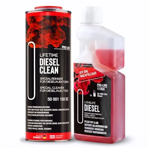 LIFETIME Diesel Additiv Injektor & System Reinigungs-Kur Pro-Line | Diesel Systemreiniger, Injektor Reiniger | Umfassende Reinigung und Pflege für alle Dieselmotoren | alle 10.000km