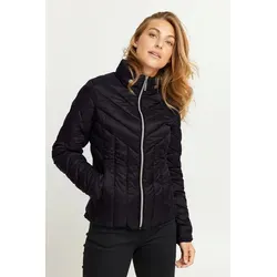 fransa FRPADMA Damen Steppjacke – Taillierte Übergangsjacke in Schwarz - Leichte Steppjacke mit hochabschließendem Kragen und zwei Eingriffstaschen, ideal für den Übergang. Nachhaltig produziert und vielseitig kombinierbar für jeden Anlass.