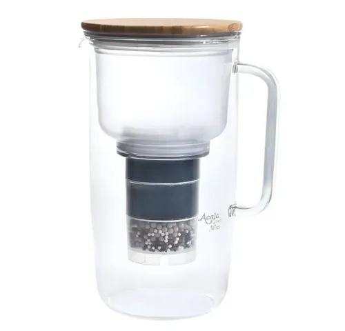 AcalaQuell Wasserfilter Kannenfilter Mira – Glasfilter für reines Trinkwasser - Die AcalaQuell® Silizia Wasserfilterkanne aus Glas bietet eine einfache und effektive Methode zur Aufbereitung von Leitungswasser. Ideal für den täglichen Gebrauch, ohne Strom und Druck.