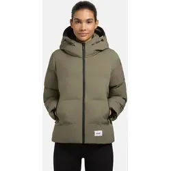 KHUJO Damen Winterjacke "Liev-YM", hellgrün, Gr. L (40) - Funktionsjacke mit modischem Design, wasserabweisend und winddicht. Die große Kapuze und der hohe Kragen bieten optimalen Schutz vor Kälte, ideal für kalte Tage in der Stadt.