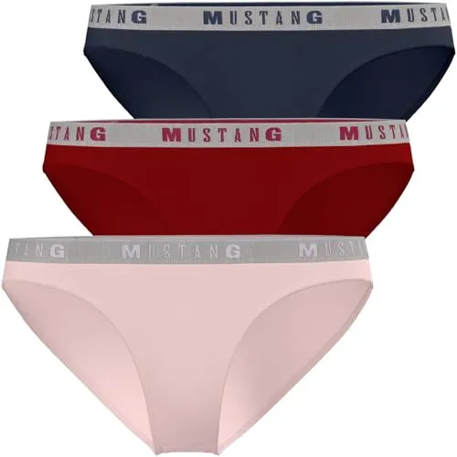 MUSTANG Tara Unterhose Slip 3er Set - Komfortable Unterwäsche - Entdecken Sie den TARA Slip im praktischen 3er Set. Weiche Baumwolle und Modal sorgen für höchsten Tragekomfort. Atmungsaktives Material leitet Feuchtigkeit ab und garantiert ein angenehmes Hautgefühl.