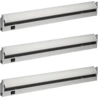 Oktaplex 3x Unterbauleuchte LED - Schwenkbare Lichtleiste für die Küche - Unterschrank Beleuchtung: 3x LED Leuchten mit 1200lm, 15W und 4000K neutralweiß. Flexibel schwenkbar bis 120° für optimale Ausleuchtung Ihrer Arbeitsfläche. Einfache Montage und Anschluss an 230V.