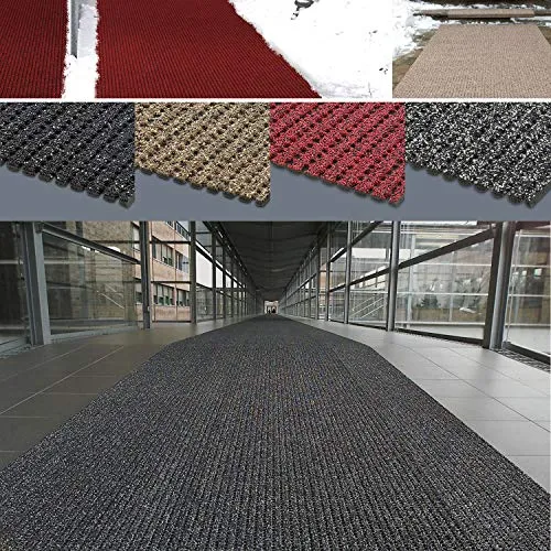 AKO Sicherheitsmatte rutschfest R13 Rot 120x250cm - Rutschfeste Sicherheitsmatte für Eingänge und Außenbereiche. Ideal für öffentliche Gebäude und Wohnanlagen. Robust und einfach zu verlegen, bietet sie Sicherheit bei jedem Wetter.