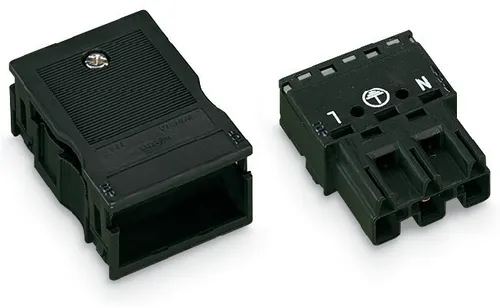 WAGO 770-113 Steckerteil 3-polig Schwarz - Steckverbinder für Elektroinstallationen, 3-polig mit Zugentlastungsgehäuse und IP20 Schutz. Ideal für einfache und fehlerfreie Montage in Schaltschrank und auf Leiterplatten.