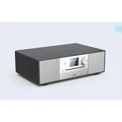 Audioblock SR-200 MKII Internet-Radio Schwarz/Silber - Vielseitiges All-in-One Radio mit Spotify Connect, DAB+, Bluetooth und integriertem CD-Player. Genießen Sie hochwertigen Sound und ein dimmbares Farbdisplay für gemütliche Abende.