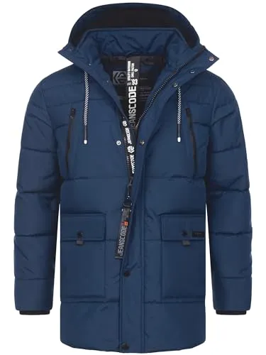 Indicode Herren INWess Steppjacke mit Kapuze | Sportliche Winterjacke für Herren in Navy, S - Sportliche Steppjacke für Herren mit Kapuze, ideal für kalte Tage. Robuste Verarbeitung und durchgehender Reißverschluss bieten optimalen Schutz und Funktionalität im Alltag.