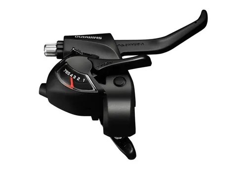 Shimano Tourney ST-EF41 Schalthebel - Schalthebel für 3x7 Kettenschaltung, ergonomisch und platzsparend, ideal für Mountainbikes, mit anpassbarer Griffweite für maximalen Komfort.
