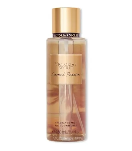 Victoria's Secret Coconut Passion Körperspray - Damen Körperspray mit langanhaltendem Duft von Kokosnuss und Vanille, ideal für einen erfrischenden Alltagsbegleiter in normaler Größe (250 ml).