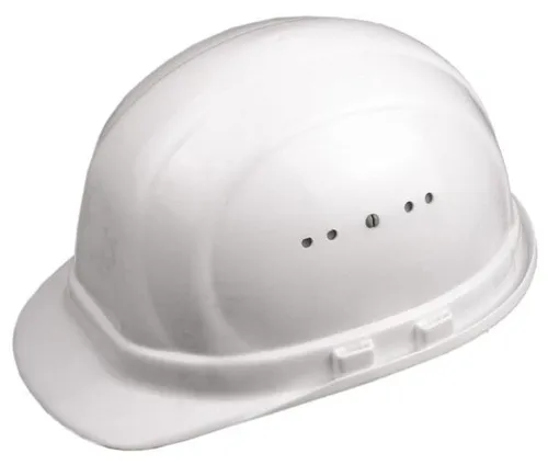 Schutzhelm Bauarbeiterhelm Bauhelm mit Belüftung weiß stufenlos verstellbar