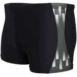 Aquarti Badehose Aquarti Herren Badehose Kurz Sportlich Streifen grau|schwarz 4XL