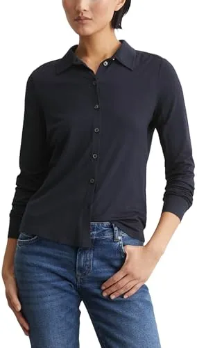 Marc O'Polo Damen Blouse B01205252505 - Stilvolle Jerseybluse in 811, S EU - Blusen & Tuniken für Damen, hochwertige Jerseyqualität für einen eleganten Look und hohen Tragekomfort.