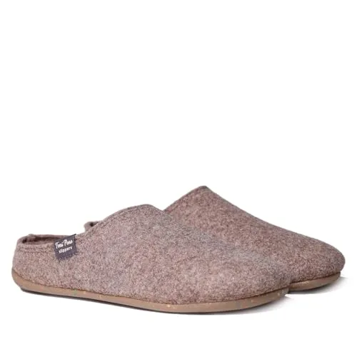 Toni Pons Mona-FR Damen Hausschuhe - Taupe, Größe 36 - Nachhaltige Hausschuhe aus recyceltem Filz, bequem und warm mit flexiblem Gummi für drinnen und draußen.