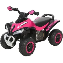 Homcom Kinderbuggy Rosa, 38x44x67.5 cm - Outdoor Spielzeug für Kinder, mit Musik- und Lichtfunktion für aktiven Spielspaß und eine glückliche Kindheit.