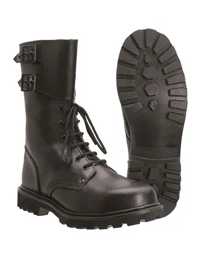 Franz.Kampfstiefel Act.Leather m.Schn. - Robuste Outdoor-Stiefel für Camping und Military-Einsätze - Wanderhosen, strapazierfähig und ideal für Abenteuer in der Natur, Größe 42