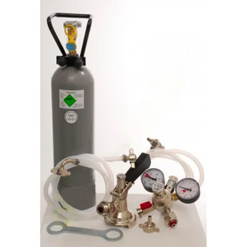 ich-zapfe Bierzapfanlage Zubehörpaket für Pygmy 1-leitig - Komplettes Zubehörpaket für Pygmy Bierzapfanlagen, inklusive Druckminderer und Schlauch, ideal für ein perfektes Biererlebnis ohne CO2-Flasche.