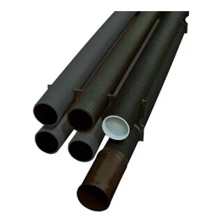 Fränkische Rohrwerke Kabuflex S 1106m-St Wellrohr Schwarz - Wellrohr aus PE, halogenfrei und druckfest, ideal für den Einsatz im Erdreich und unter Straßen, bietet hohe Druck- und Schlagfestigkeit.