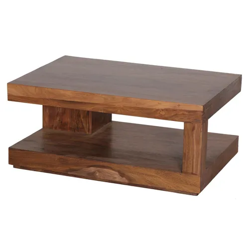 Mid.you Couchtisch aus Sheesham Holz - Rechteckiger Couchtisch (90x40x60 cm) aus massivem Sheesham Holz mit FSC Mix-Zertifizierung und praktischem Stauraum – ideal für Ihr Wohnzimmer.