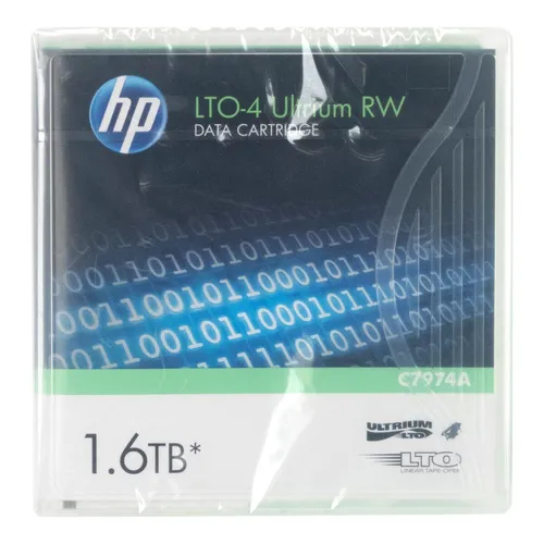 HPE C7974A LTO-4 Ultrium RW Data Cartridge 1,6TB - Band- und Datenkassettenlaufwerke, Speicherkapazität von 1,6 TB pro Kassette, ideal für langfristige und zuverlässige Datensicherung.