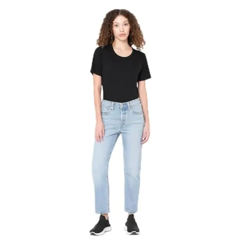 Levi's Damen 501 Crop Jeans, NO Rush, 27W / 30L - Jeans mit hohem Bund und Straight Fit für einen individuellen Look, aus leichtem, bequemen Stoff und nachhaltig produziert durch die Better Cotton Initiative.