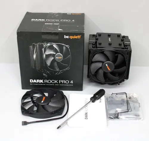 Be Quiet! Dark Rock PRO 4 - Hochleistungs-Prozessor-Luftkühler - CPU-Kühlung mit hervorragender Kühlleistung und leiser Betriebsweise, passend für diverse Sockeltypen. Ideal für Gaming und leistungsstarke Systeme.